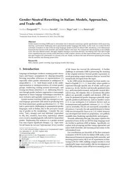 Gender-Neutral Rewriting in Italian: Models, Approaches, and Trade-offs