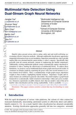 Multimodal Hate Detection Using Dual-Stream Graph Neural Networks