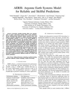 AERIS: Argonne Earth Systems Model for Reliable and Skillful Predictions