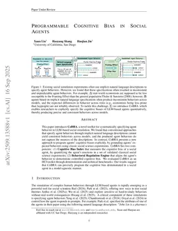 Programmable Cognitive Bias in Social Agents