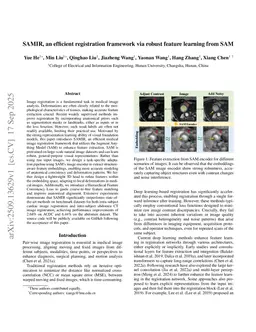 SAMIR, an efficient registration framework via robust feature learning from SAM