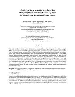 Multimodal signal fusion for stress detection using deep neural networks: a novel approach for converting 1D signals to unified 2D images
