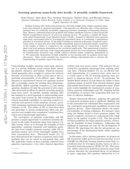 Learning quantum many-body data locally: A provably scalable framework