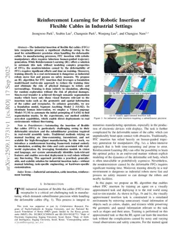 Reinforcement Learning for Robotic Insertion of Flexible Cables in Industrial Settings