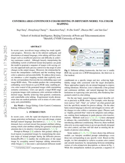 Controllable-Continuous Color Editing in Diffusion Model via Color Mapping