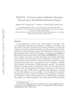 NDLPNet: A Location-Aware Nighttime Deraining Network and a Real-World Benchmark Dataset