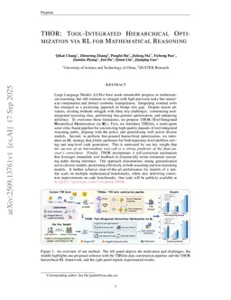 THOR: Tool-Integrated Hierarchical Optimization via RL for Mathematical Reasoning