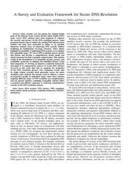 A Survey and Evaluation Framework for Secure DNS Resolution