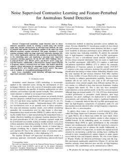 Noise Supervised Contrastive Learning and Feature-Perturbed for Anomalous Sound Detection