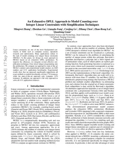 An Exhaustive DPLL Approach to Model Counting over Integer Linear Constraints with Simplification Techniques