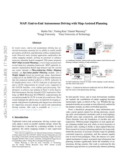 MAP: End-to-End Autonomous Driving with Map-Assisted Planning