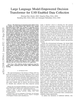 Large Language Model-Empowered Decision Transformer for UAV-Enabled Data Collection