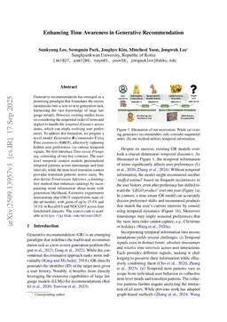 Enhancing Time Awareness in Generative Recommendation