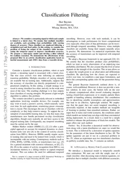 Classification Filtering