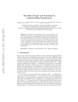 The Role of Logic and Automata in Understanding Transformers
