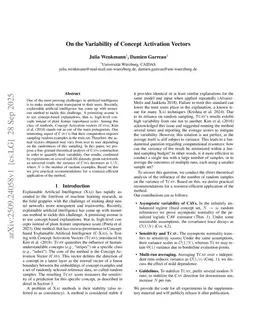 On The Variability of Concept Activation Vectors