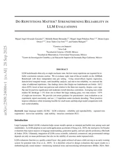 Do Repetitions Matter? Strengthening Reliability in LLM Evaluations