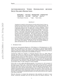 Autoregressive Video Generation beyond Next Frames Prediction