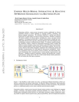 Unified Multi-Modal Interactive & Reactive 3D Motion Generation via Rectified Flow