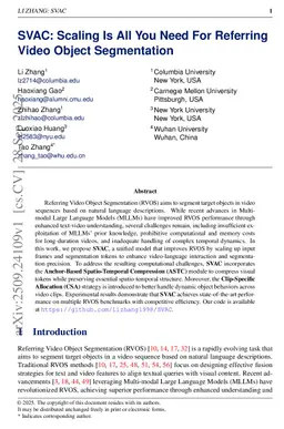 SVAC: Scaling Is All You Need For Referring Video Object Segmentation