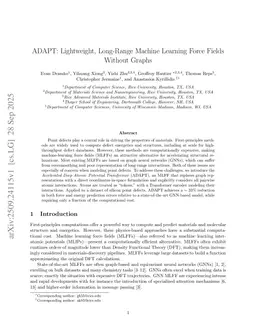 ADAPT: Lightweight, Long-Range Machine Learning Force Fields Without Graphs