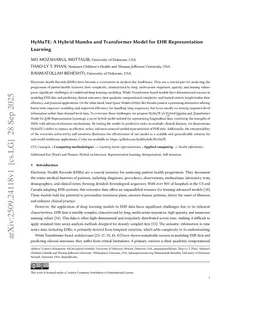 HyMaTE: A Hybrid Mamba and Transformer Model for EHR Representation Learning