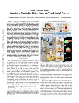 Mash, Spread, Slice! Learning to Manipulate Object States via Visual Spatial Progress
