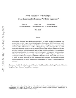 From Headlines to Holdings: Deep Learning for Smarter Portfolio Decisions