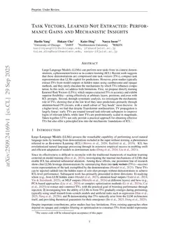 Task Vectors, Learned Not Extracted: Performance Gains and Mechanistic Insight