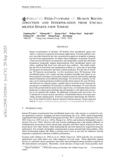 Forge4D: Feed-Forward 4D Human Reconstruction and Interpolation from Uncalibrated Sparse-view Videos