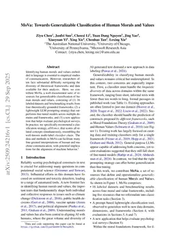 MoVa: Towards Generalizable Classification of Human Morals and Values