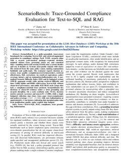 ScenarioBench: Trace-Grounded Compliance Evaluation for Text-to-SQL and RAG