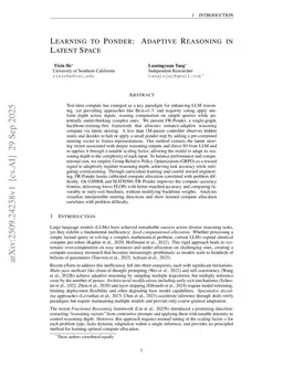 Learning to Ponder: Adaptive Reasoning in Latent Space