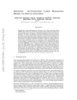 SpecExit: Accelerating Large Reasoning Model via Speculative Exit