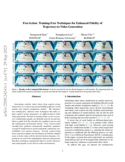 FreeAction: Training-Free Techniques for Enhanced Fidelity of Trajectory-to-Video Generation