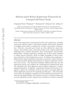 Skeleton-based Robust Registration Framework for Corrupted 3D Point Clouds