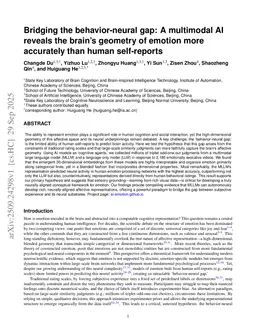 Bridging the behavior-neural gap: A multimodal AI reveals the brain's geometry of emotion more accurately than human self-reports
