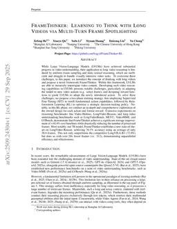 FrameThinker: Learning to Think with Long Videos via Multi-Turn Frame Spotlighting