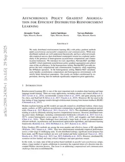 Asynchronous Policy Gradient Aggregation for Efficient Distributed Reinforcement Learning
