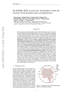 ELASTIQ: EEG-Language Alignment with Semantic Task Instruction and Querying