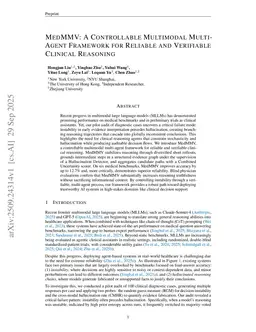 MedMMV: A Controllable Multimodal Multi-Agent Framework for Reliable and Verifiable Clinical Reasoning