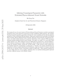 Inferring Cosmological Parameters with Evidential Physics-Informed Neural Networks