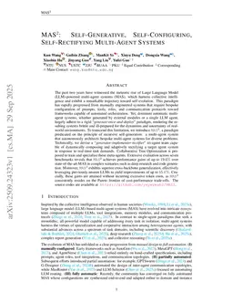 MAS$^2$: Self-Generative, Self-Configuring, Self-Rectifying Multi-Agent Systems