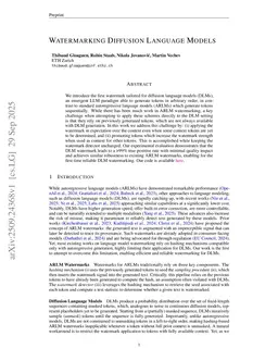 Watermarking Diffusion Language Models