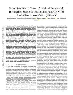 From Satellite to Street: A Hybrid Framework Integrating Stable Diffusion and PanoGAN for Consistent Cross-View Synthesis