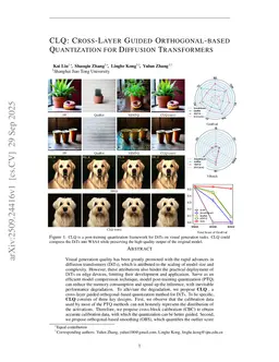 CLQ: Cross-Layer Guided Orthogonal-based Quantization for Diffusion Transformers