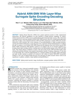 Hybrid Layer-Wise ANN-SNN With Surrogate Spike Encoding-Decoding Structure