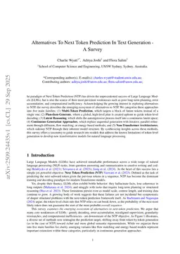 Alternatives To Next Token Prediction In Text Generation - A Survey