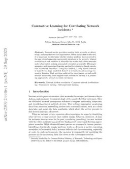 Contrastive Learning for Correlating Network Incidents