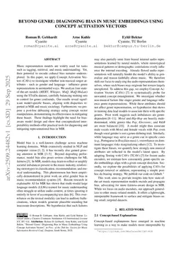 Beyond Genre: Diagnosing Bias in Music Embeddings Using Concept Activation Vectors